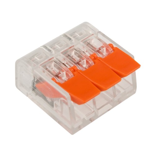 Клемма REXANT СМК 221-413 универсальная компактная 3-проводная до 4,0 мм² 20 07-5203-20