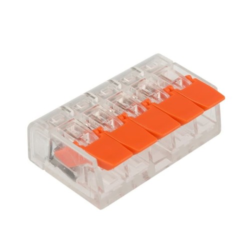 Клемма REXANT СМК 221-415 универсальная компактная 5-проводная до 4,0 мм² 40 07-5205