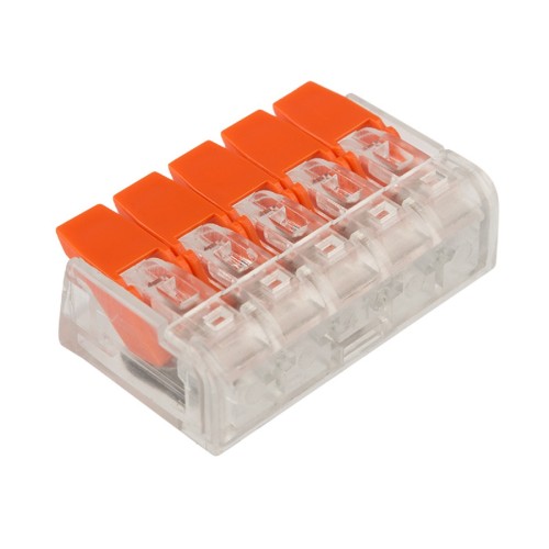 Клемма REXANT СМК 221-415 универсальная компактная 5-проводная до 4,0 мм² 40 07-5205 - изображение 3