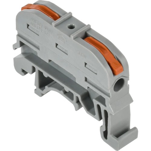 Клемма REXANT СМК 222-221D/222-2411 (аналог 222-4111d) 1-полюсная на din-рейку (60 шт) 07-5289