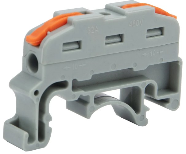 Клемма REXANT СМК 222-2521D проходная 1-полюсная на din-рейку (30 шт/уп) 07-5292