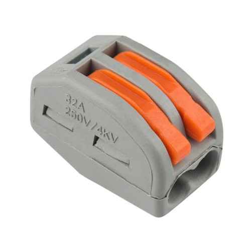 Клемма REXANT СМК 222-412 универсальная 2-проводная серая 0,08-2,5/4 мм², (5 07-5252-4