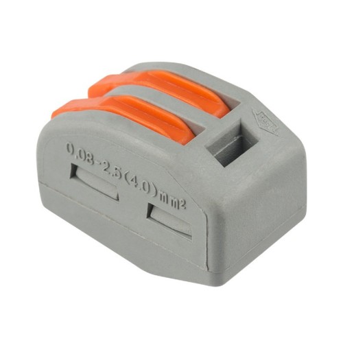 Клемма REXANT СМК 222-412 универсальная 2-проводная серая 0,08-2,5/4 мм², (5 07-5252-4 - изображение 2