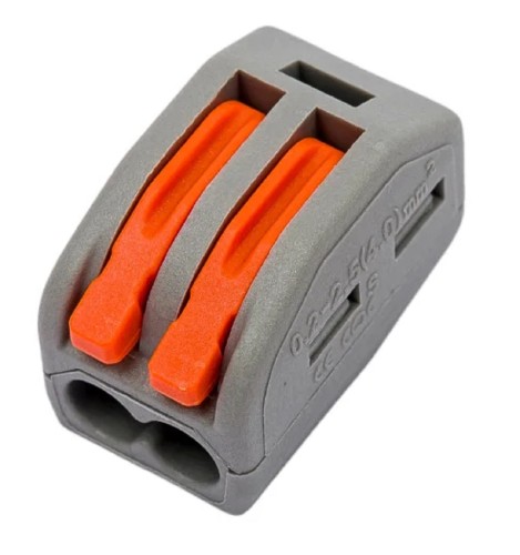 Клемма REXANT СМК 222-412 универсальная 2-проводная серая 0,08-2,5/4 мм² 5 ш 06-0200-A5 - изображение 2