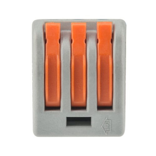 Клемма REXANT СМК 222-413 универсальная 3-проводная серая 0,08-2,5/4 мм² (20 07-5253-4-20 - изображение 2