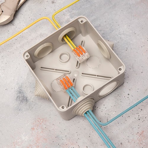 Клемма REXANT СМК 222-413 универсальная 3-проводная прозрачная 0,08-2,5/4 мм 07-5253-1 - изображение 3