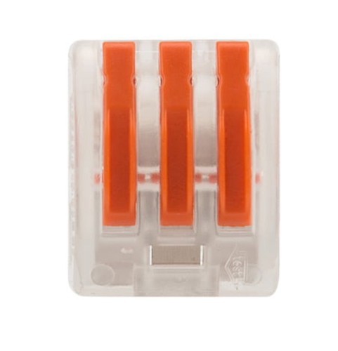 Клемма REXANT СМК 222-413 универсальная 3-проводная прозрачная 0,08-2,5/4 мм 07-5253-1 - изображение 2