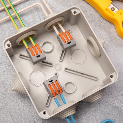 Клемма REXANT СМК 222-413 универсальная 3-проводная серая 0,08-2,5/4 мм² (20 07-5253-4-20 - изображение 4