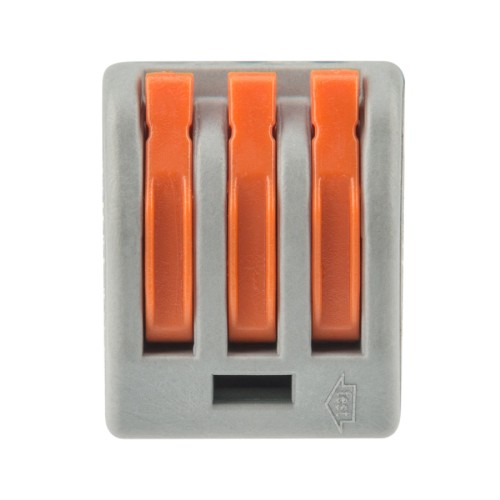 Клемма REXANT СМК 222-413 универсальная 3-проводная серая 0,08-2,5/4 мм² (50 07-5253-4 - изображение 2