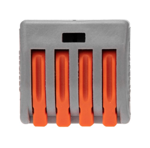 Клемма REXANT СМК 222-414 универсальная 4-проводная серая 0,08-2,5/4 мм² (50 07-5254-4 - изображение 2