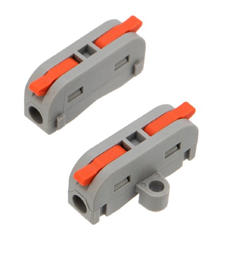 Клемма REXANT СМК 222-421P проходная 1 полюс, с монтажной площадкой (0,08-4 м 07-6261