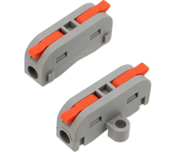 Клемма REXANT СМК 222-421P проходная 1 полюс, с монтажной площадкой (0,08-4 м 07-6261-05