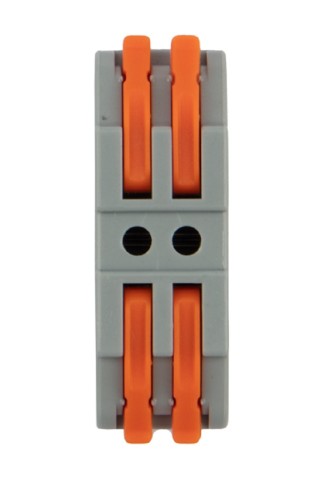 Клемма REXANT СМК 222-422 проходная 2 полюса (0,08-4 мм²), серая (25 шт./уп. 07-6263-2 - изображение 4