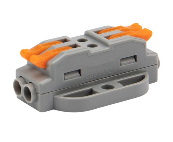 Клемма REXANT СМК 222-422P проходная 2 полюса, с монтажной площадкой (0,08-4  07-6262-5