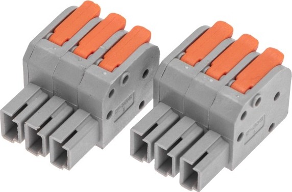 Клемма REXANT СМК 222-423R 3 полюса 0,2-2,5/4мм² (блистер 5 шт/уп) 07-5263-5