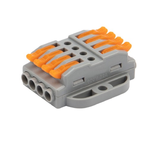 Клемма REXANT СМК 222-424P проходная 4 полюса, с монтажной площадкой (0,08-4  07-6264