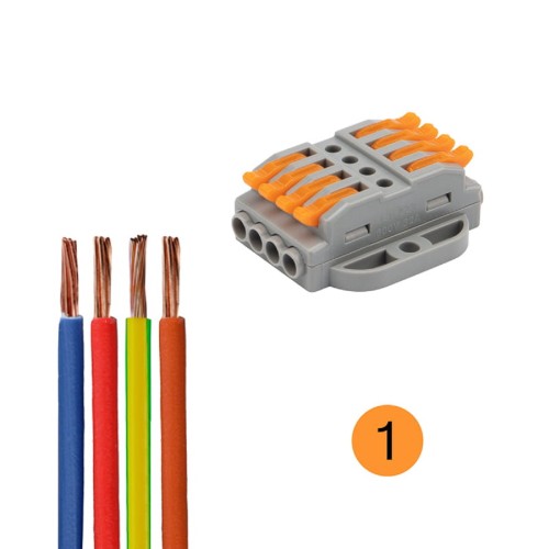 Клемма REXANT СМК 222-425P проходная 5 полюсов, с монтажной площадкой (0,08-4 07-6265 - изображение 5