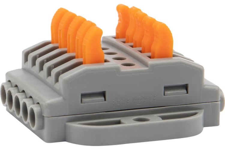 Клемма REXANT СМК 222-425P проходная 5 полюсов, с монтажной площадкой (0,08-4 07-6265-4 - изображение 3