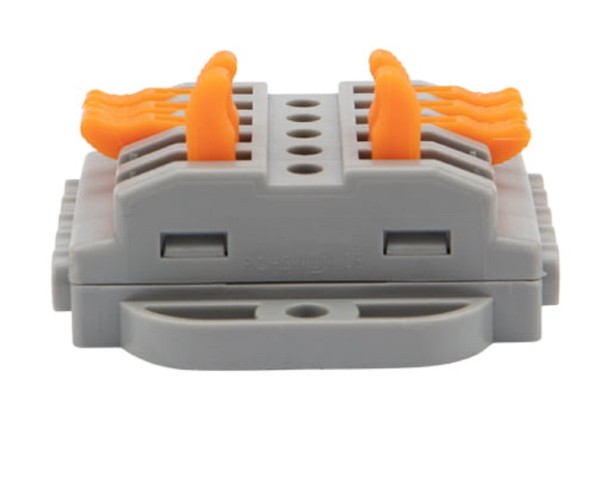 Клемма REXANT СМК 222-425P проходная 5 полюсов, с монтажной площадкой (0,08-4 07-6265 - изображение 2