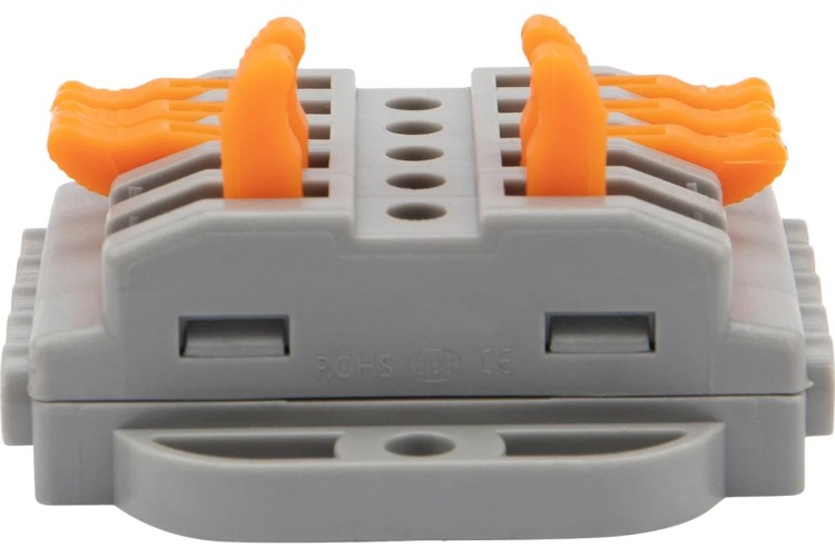 Клемма REXANT СМК 222-425P проходная 5 полюсов, с монтажной площадкой (0,08-4 07-6265-4 - изображение 2