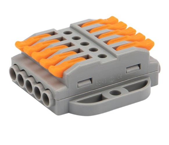 Клемма REXANT СМК 222-425P проходная 5 полюсов, с монтажной площадкой (0,08-4 07-6265 - изображение 4