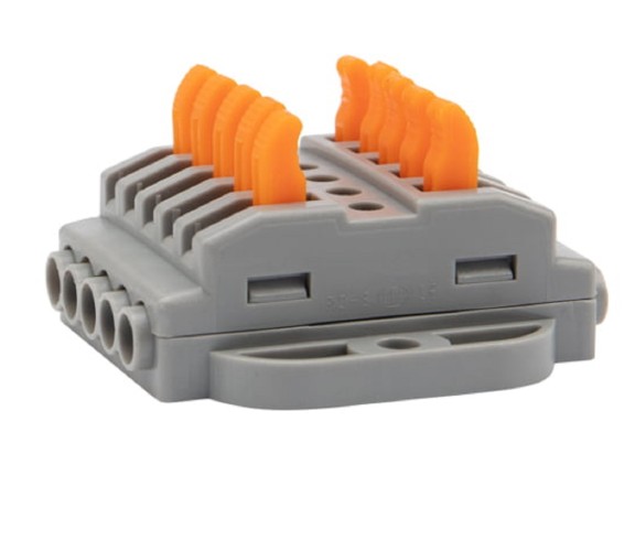 Клемма REXANT СМК 222-425P проходная 5 полюсов, с монтажной площадкой (0,08-4 07-6265 - изображение 3