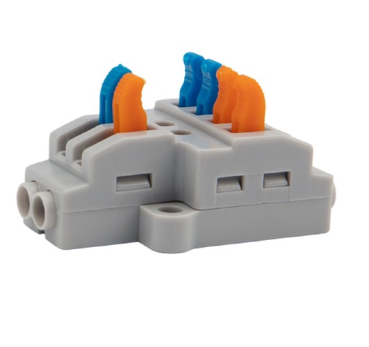 Клемма REXANT СМК 2x2 проходная разветвительная 2 полюса, с монтажной пл 07-5235-05 - изображение 3