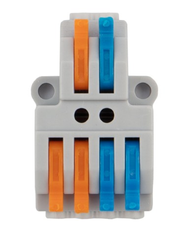 Клемма REXANT СМК 2x2 проходная разветвительная 2 полюса, с монтажной пл 07-5235-05 - изображение 4