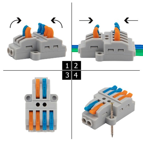 Клемма REXANT СМК 2x2 проходная разветвительная 2 полюса, с монтажной пл 07-5235-05 - изображение 5