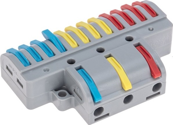 Клемма REXANT СМК 3х4 3 полюса, с монтажной площадкой (блистер 4 шт/уп) 07-5248-4 - изображение 3