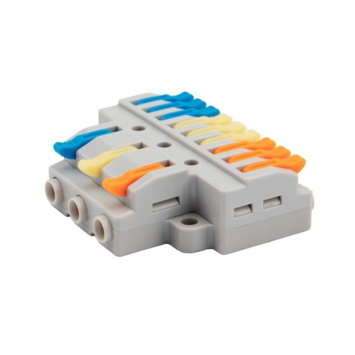 Клемма REXANT СМК 3x3 проходная разветвительная 3 полюса, с монтажной пл 07-5232