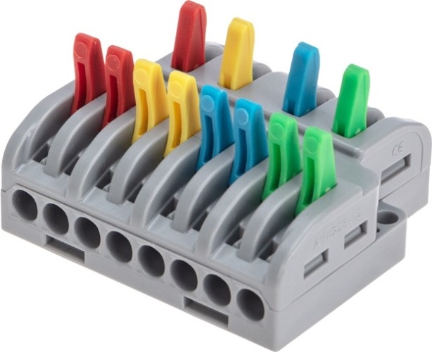 Клемма REXANT СМК 4х2 4 полюса, с монтажной площадкой (блистер 4 шт/уп) 07-5247-4 - изображение 3