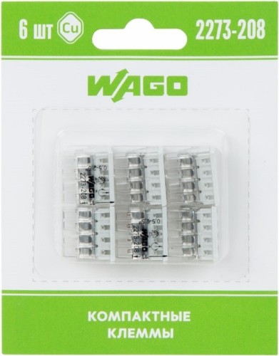 Клемма WAGO 07-5135-06 8-проводная до 2,5 мм², (6 шт/уп)