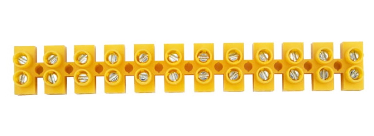 Клеммная колодка REXANT 07-5006-3 ( уп. 10 штук ) винтовая КВ-6 2,5-6, ток 6А, желтая 07-5006-3 - изображение 3