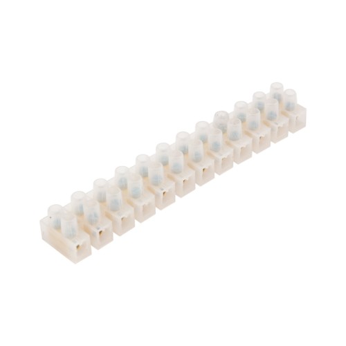 Клеммная колодка REXANT 07-5012 ( уп. 10 штук ) винтовая КВ-12 (4-12 мм²), ток 16А, белая (ЗВИ) 07-5012