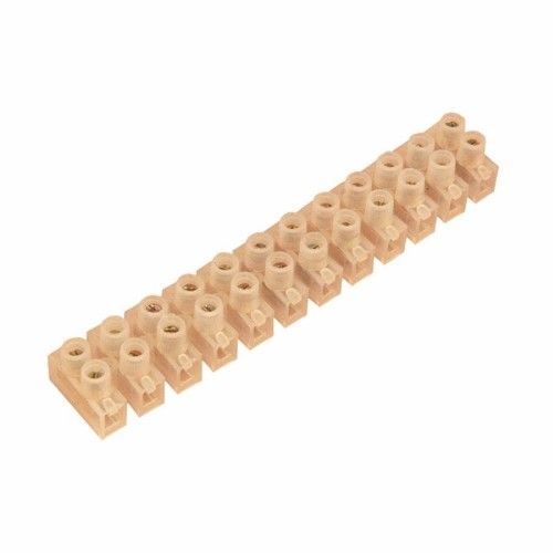 Клеммная колодка REXANT 07-5014 ( уп. 10 штук ) винтовая КВ-14 (6-14 мм²), ток 20А, белая (ЗВИ) 07-5014