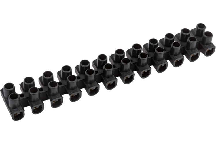 Клеммная колодка REXANT 07-5016-2 ( уп. 10 штук ) винтовая КВ-16 (6-16 мм²), ток 30А, черная (ЗВИ) 07-5016-2