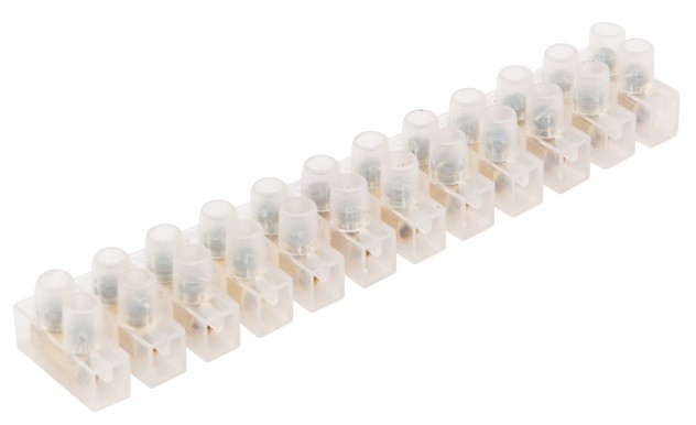 Клеммная колодка REXANT 07-5004 ( уп. 10 штук ) винтовая КВ- 4 (1,5-4 мм²), ток 3A, белая (ЗВИ) 07-5004