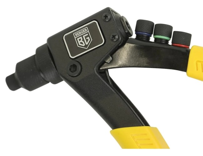 Клепальник BERGER BG4002 литой усиленный для вытяжных в кейсе 210мм - изображение 2