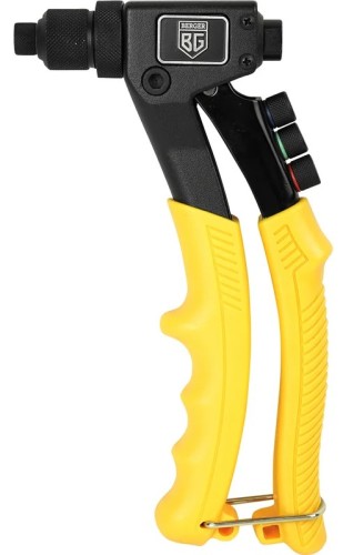 Клепальник BERGER BG4002 литой усиленный для вытяжных в кейсе 210мм