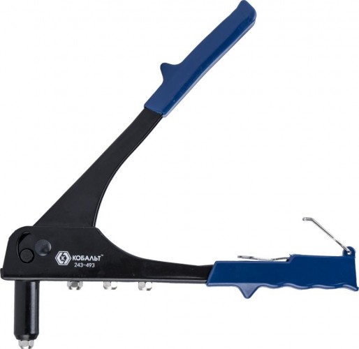 Клепальник Кобальт 243-493 260 мм, 2,4-3,2-4,0-4,8 мм, кейс - изображение 3