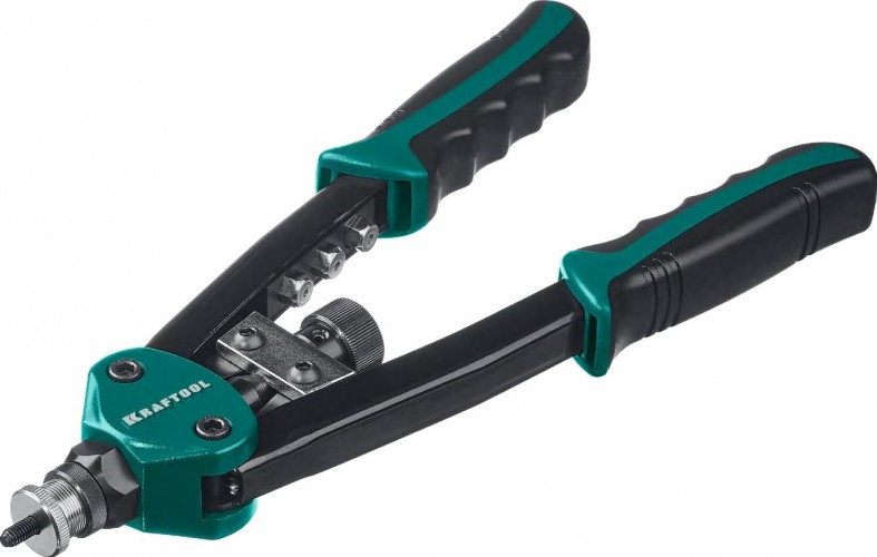 Клепальник KRAFTOOL Combo2-M10 комбинированный двуручный в кейсе, резьбовые м5-м1 31181
