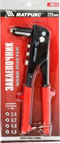 Клепальник ПАКС 225 мм,  2,4-3,2-4,0-4,8 мм// матрикс 40515 - изображение 2