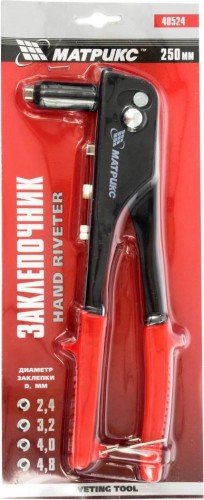 Клепальник ПАКС 250 мм , 2,4-3,2-4,0-4,8 мм// матрикс 40524 - изображение 2