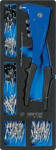 Клепальник с наборм заклепок KING TONY 121 предмет ложемент 9-21-20-07MRV 9-21-20-07MRV