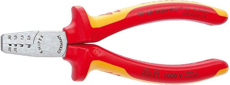 Клещи для опрессовки кабельных наконечников KNIPEX 9768145A KN-9768145A