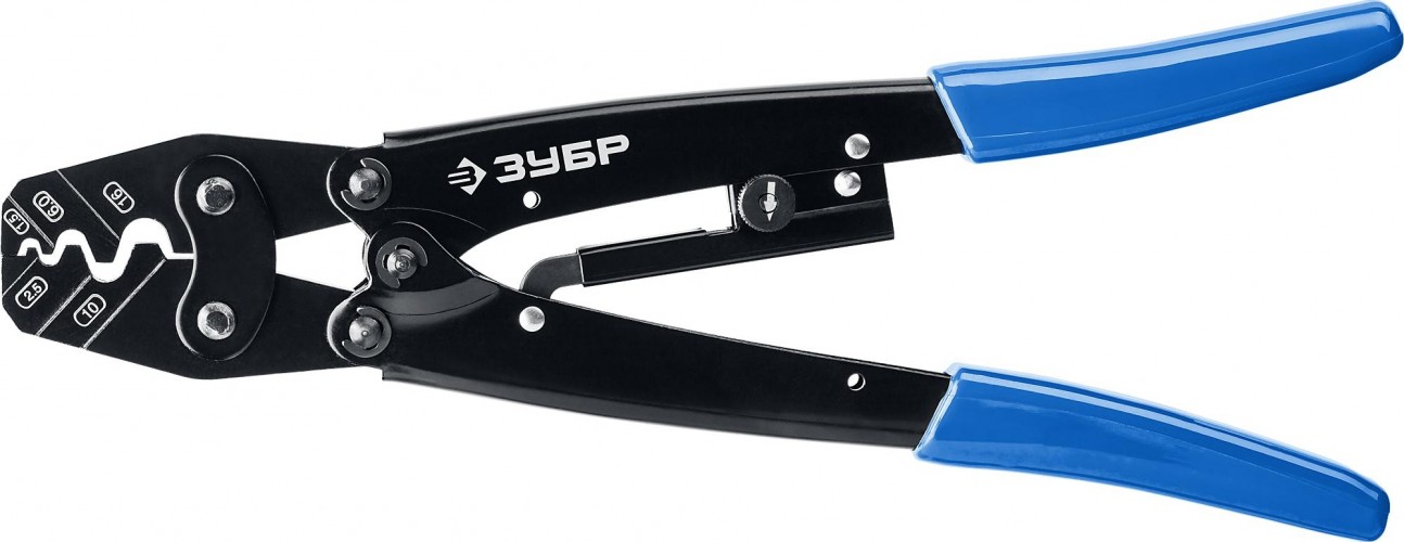 Клещи для опрессовки кабельных наконечников ЗУБР ПКУ-16 Профессионал 1,5 - 16 мм.кв 45458