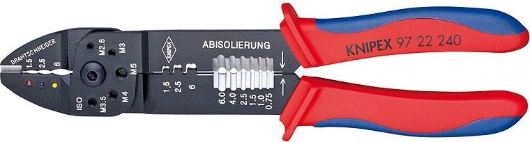 Клещи для опрессовки кабельных наконечников KNIPEX 9722240 KN-9722240