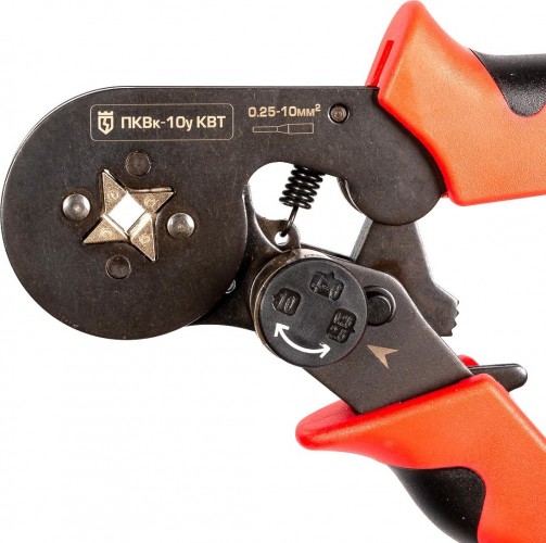 Клещи для опрессовки кабельных наконечников КВТ ПКВк-10у 78863 - изображение 2
