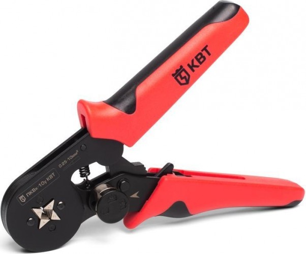 Клещи для опрессовки кабельных наконечников КВТ ПКВк-10у 78863